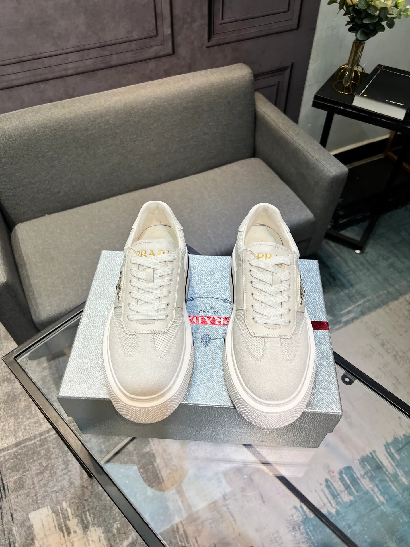 Men's shoes 💰580 [PRADA] Men's shoes are popular in the counter, the official website is synchronized, 1 high-quality shipment ✔️ Original frosted cowhide + cowhide lining, 1🆚1 replica, original sole, 38-45 (45 customized, non-refundable)